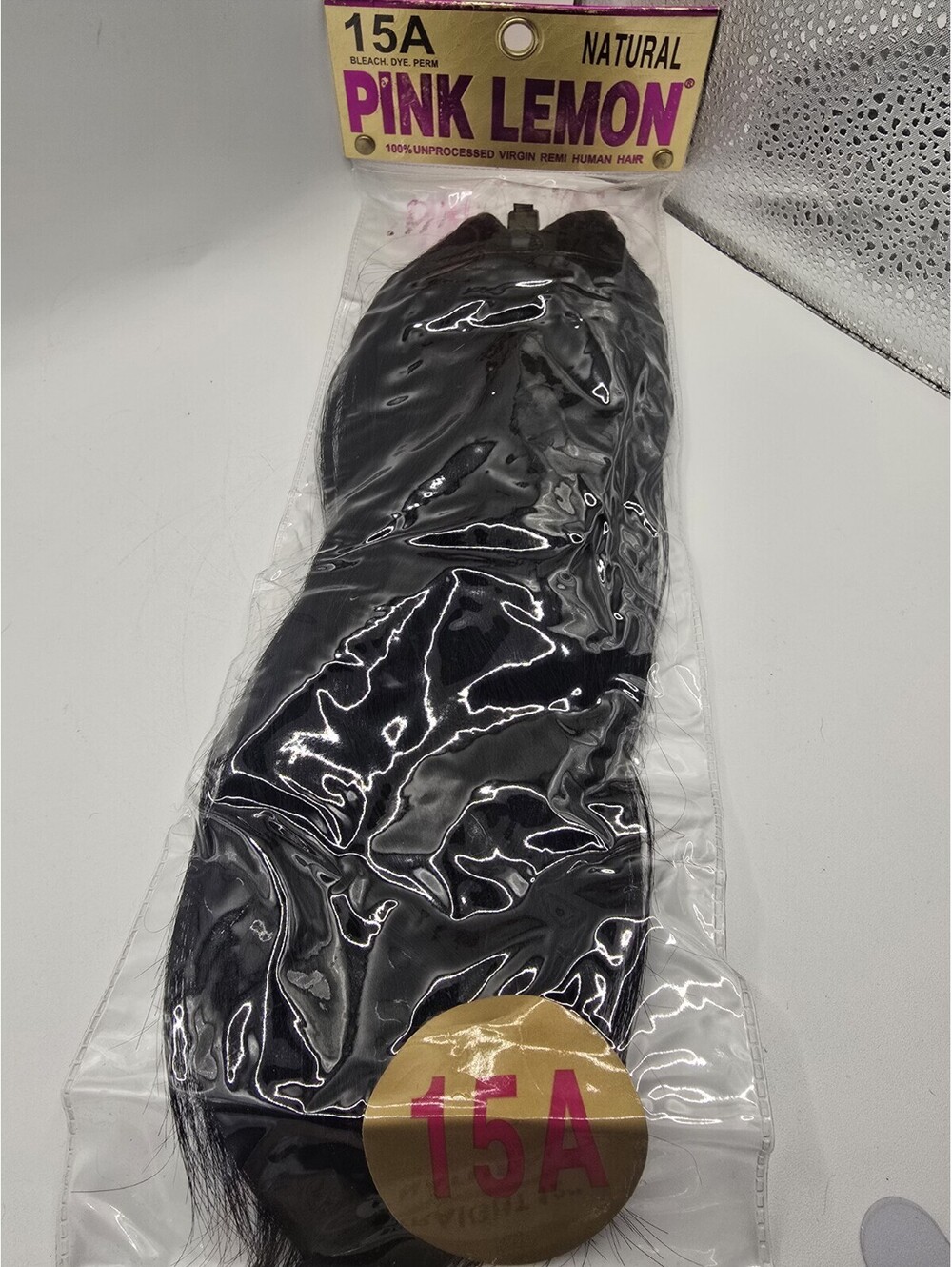 Pink Lemon 100% Unprocessed Virgin Remi Human Hair 10" Straight Natural Black